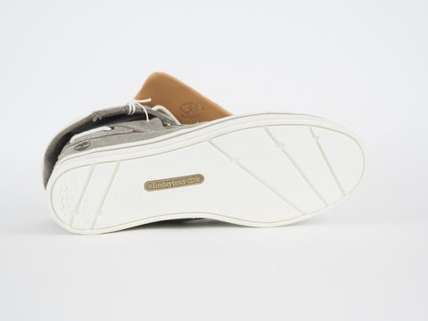 Boys Timberland Casco Bay 4470R Grey Leather Casual Roll Top Shoes Kids Boots