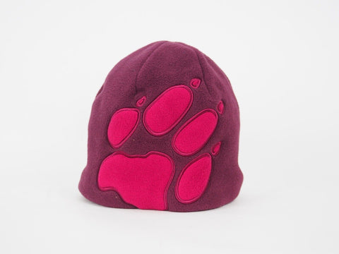 New Jack Wolfskin Kids Front Paw Hat 19424 Dark Berry Warm Hat Beanie