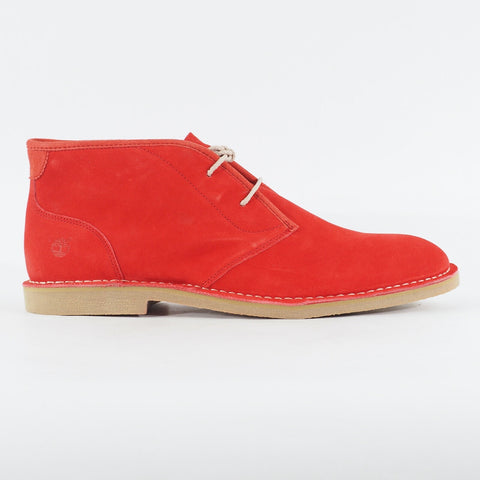 Mens Timberland EK Brasstown Chukka 9069B Red Leather Lace Up Casual Boots