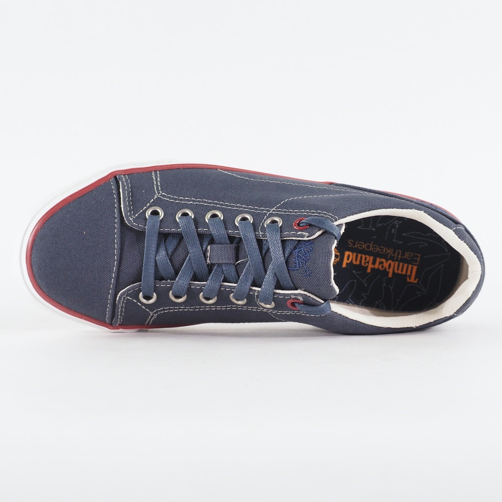 Mens Timberland EK Hookcamp 5304A Navy Blue Canvas Lace Up Low Top Casual Shoes