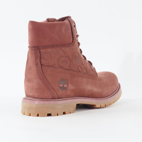 Womens Timberland 6 Inch Premium A1K30 Burgundy Leather Waterproof Casual Boots