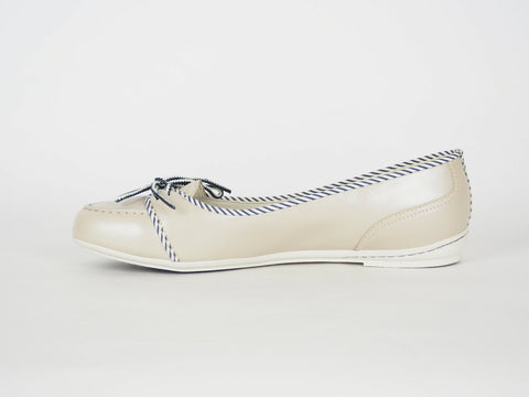 Womens Timberland Earthkeepers Belle Island 24650 Cream Pearlised Leather Shoes