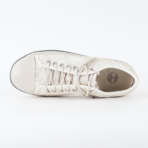Womens Timberland Deering Ox 24678 White Floral Canvas / Leather Casual Shoes