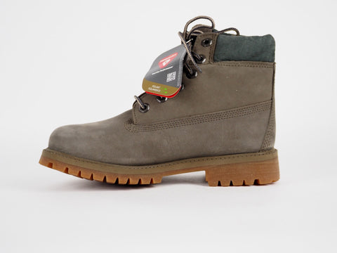 Juniors Timberland 6 In Premium A1B96 Grey Leather Nubuck Lace Up Chukka Boots