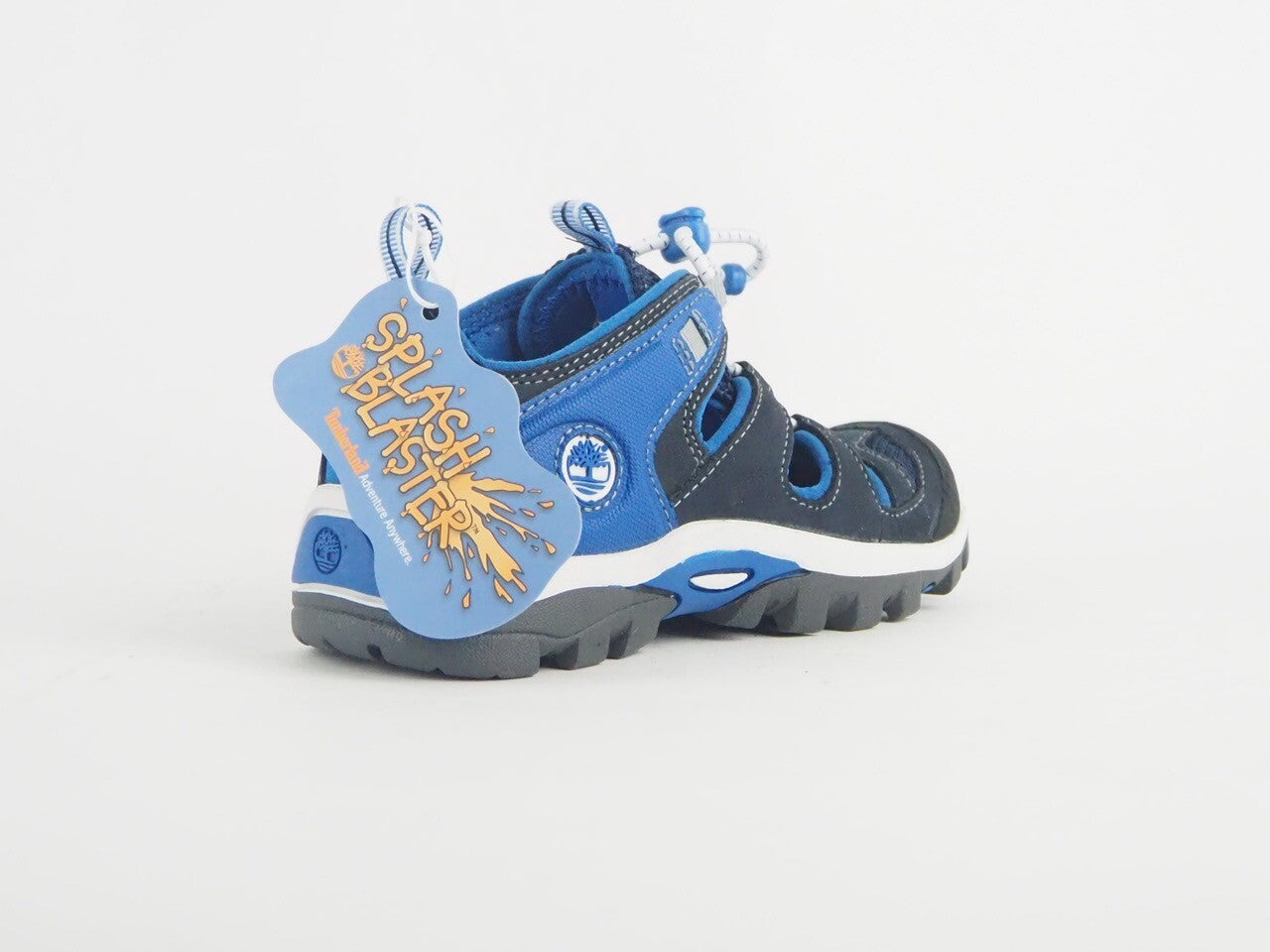 Boys Girls Timberland Hypertrail Fisherman 44775 Navy Blue Leather Sandals 
