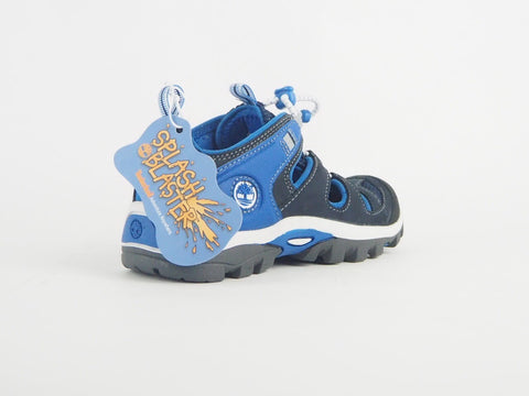 Boys Girls Timberland Hypertrail Fisherman 44775 Navy Blue Leather Sandals 