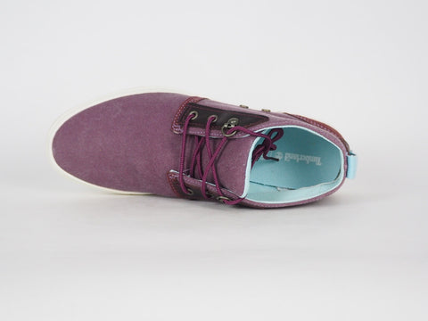 Womens Timberland Beckwith A14MO Purple Leather Casual Side Zip Chukka Boots