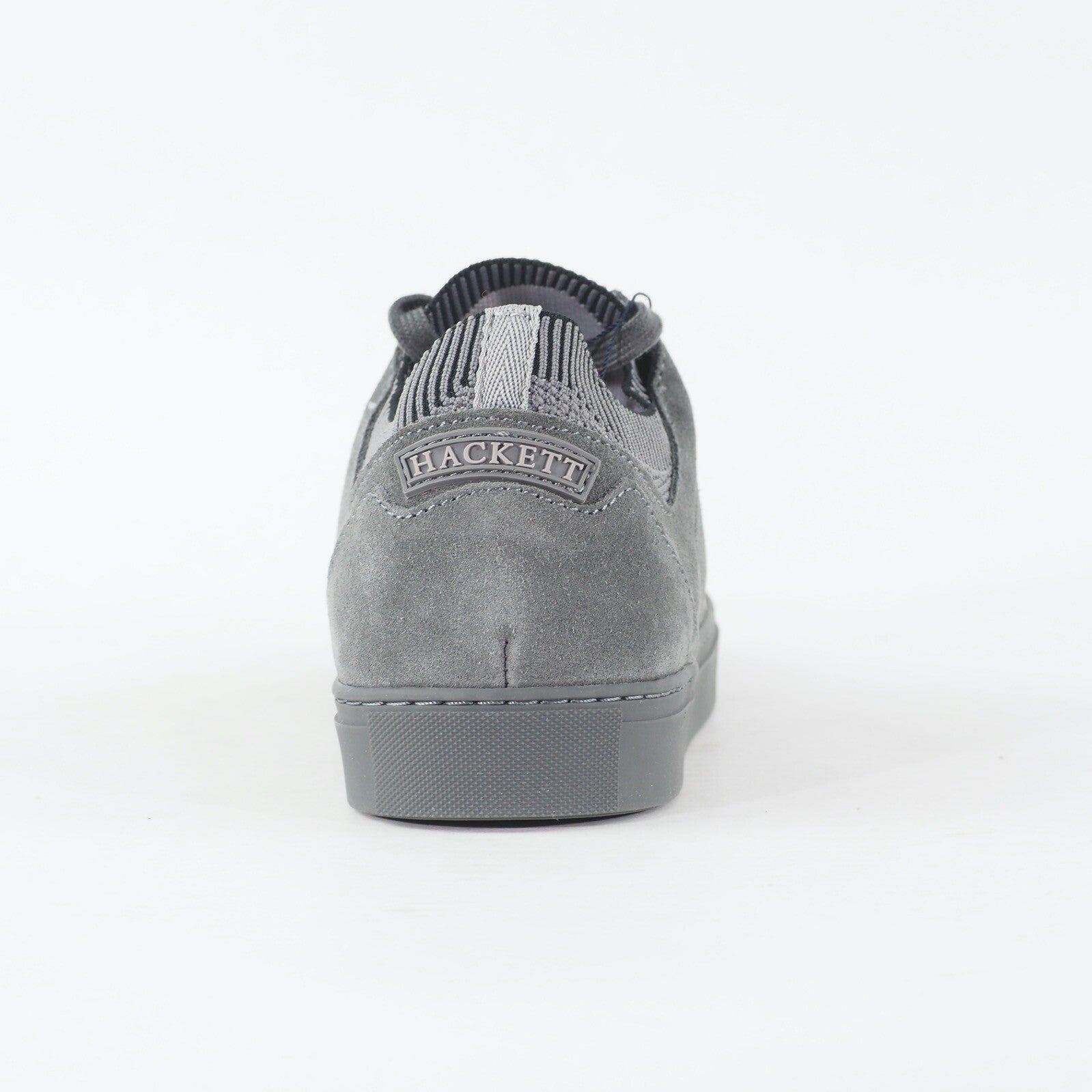 Mens Hackett London Entry Knit HMS20855 945 Grey Leather Textile Casual Shoes