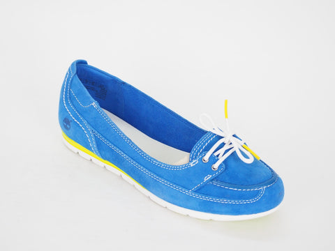 Womens Timberland EK Harbour Side 8948R Blue Leather Moccasins Casual Flat Shoes