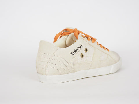 Womens Timberland EK Glstnbry 8233B Beige Leather Lace Up Trainers Casual Shoes
