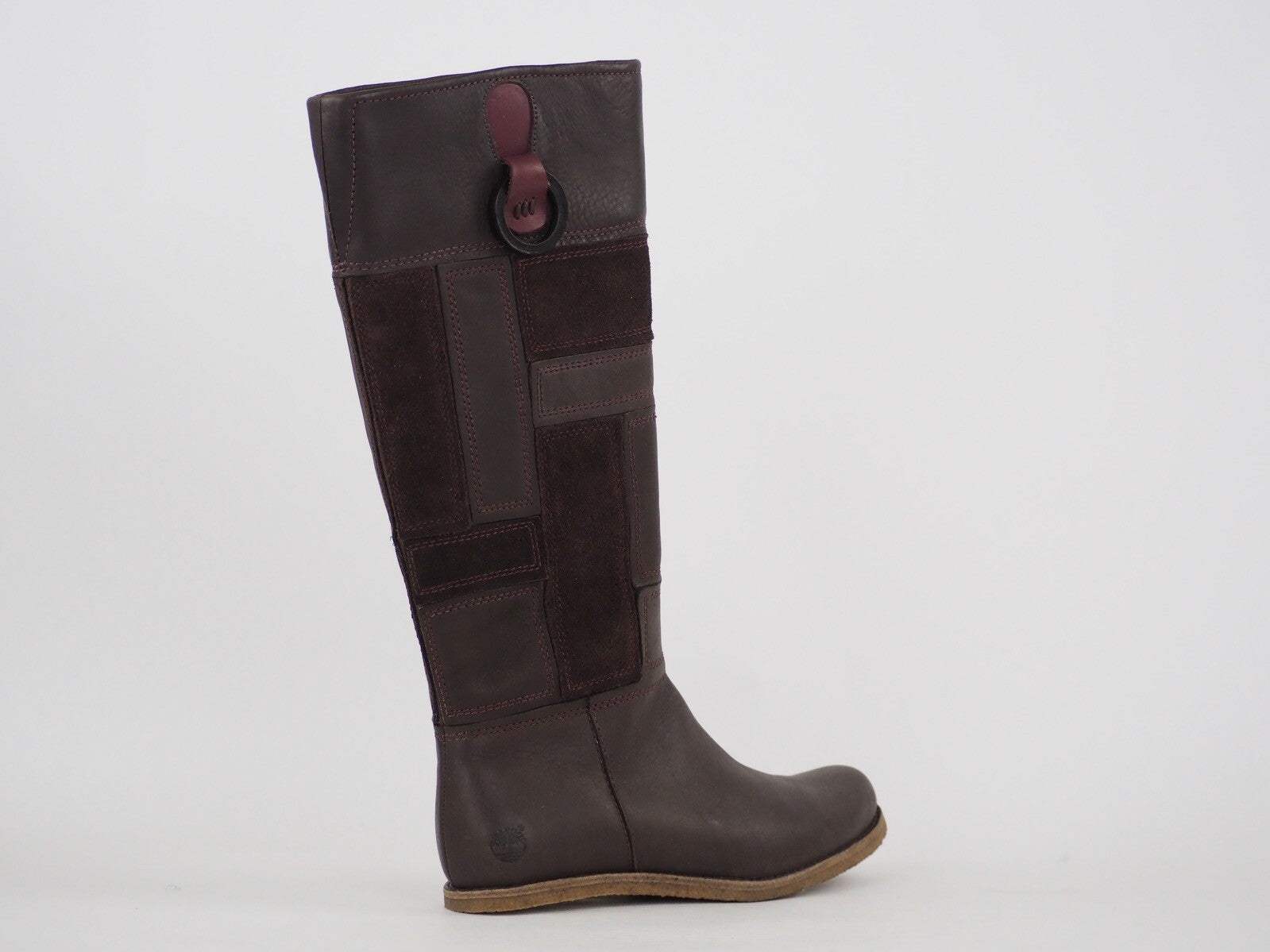 Womens Timberland Stephania 55382 Dark Brow Leather Hi Used Winter Boots UK 4.5