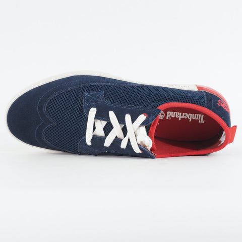 Mens Timberland Newport Bay A18JQ Navy Suede / Mesh Lace Up Low Top Casual Shoes