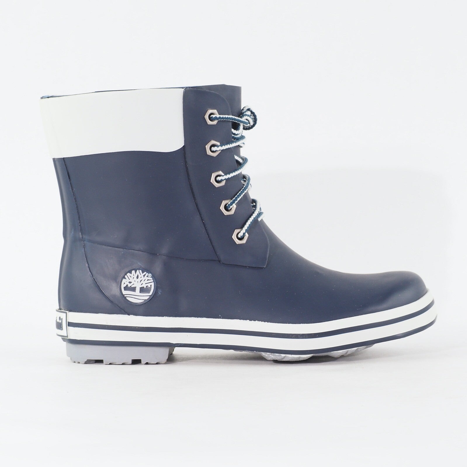 Junior Timberland 6 Inch Rainboot 81723 Navy Rubber Slip On Wellington Boots