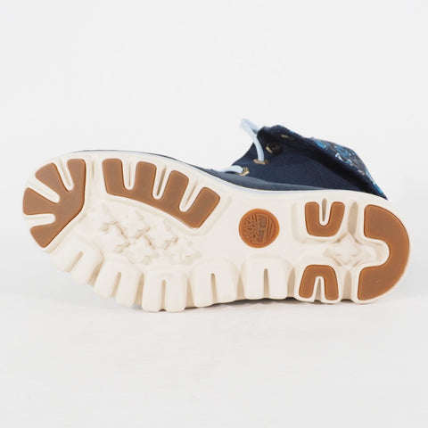 Womens Timberland Brookton Floral A19AZ Navy Leather Lace Casual Walking Boots