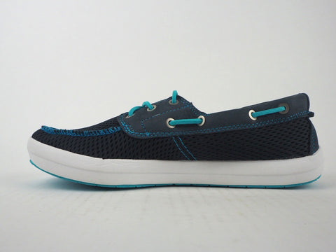 Womens Timberland Mesh 2 Eye Boat 3734A Navy Textile Leather Boat Shoes