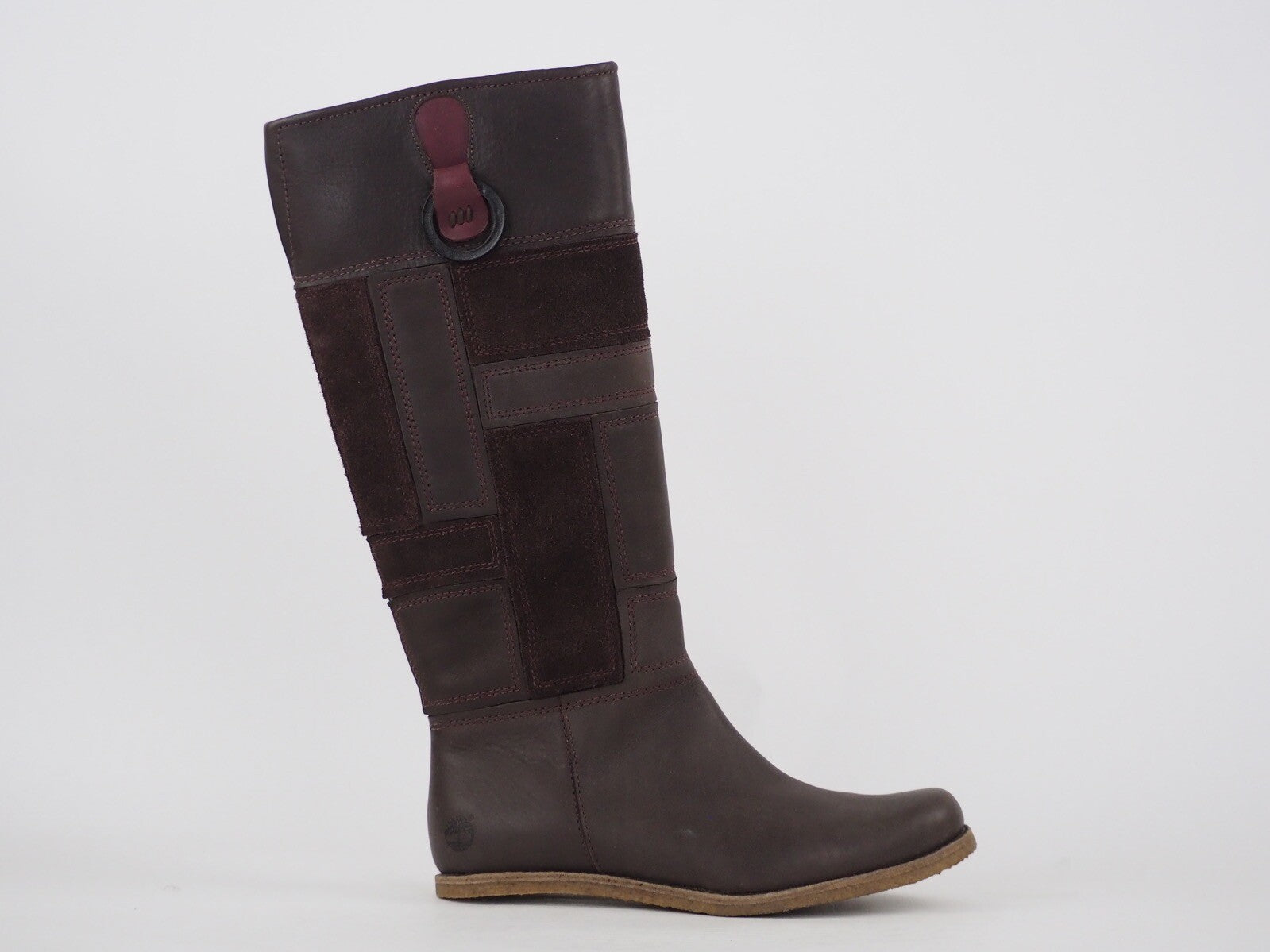 Womens Timberland Stephania 55382 Dark Brow Leather Hi Used Winter Boots UK 4.5