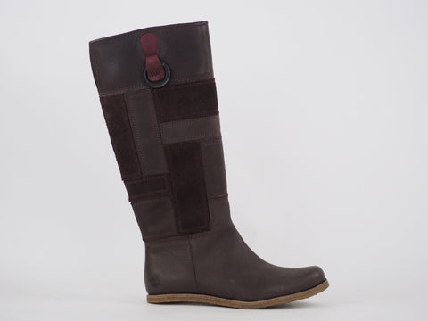 Womens Timberland Stephania 55382 Dark Brow Leather Hi Used Winter Boots UK 4.5