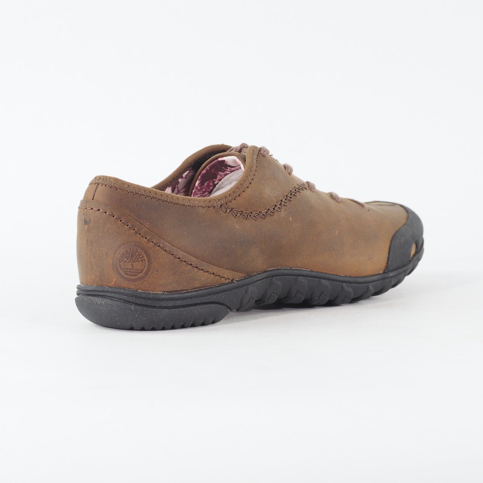 Womens Timberland Ntch Ox 19653 Dark Brown Leather Lace Up Low Top Casual Shoes 