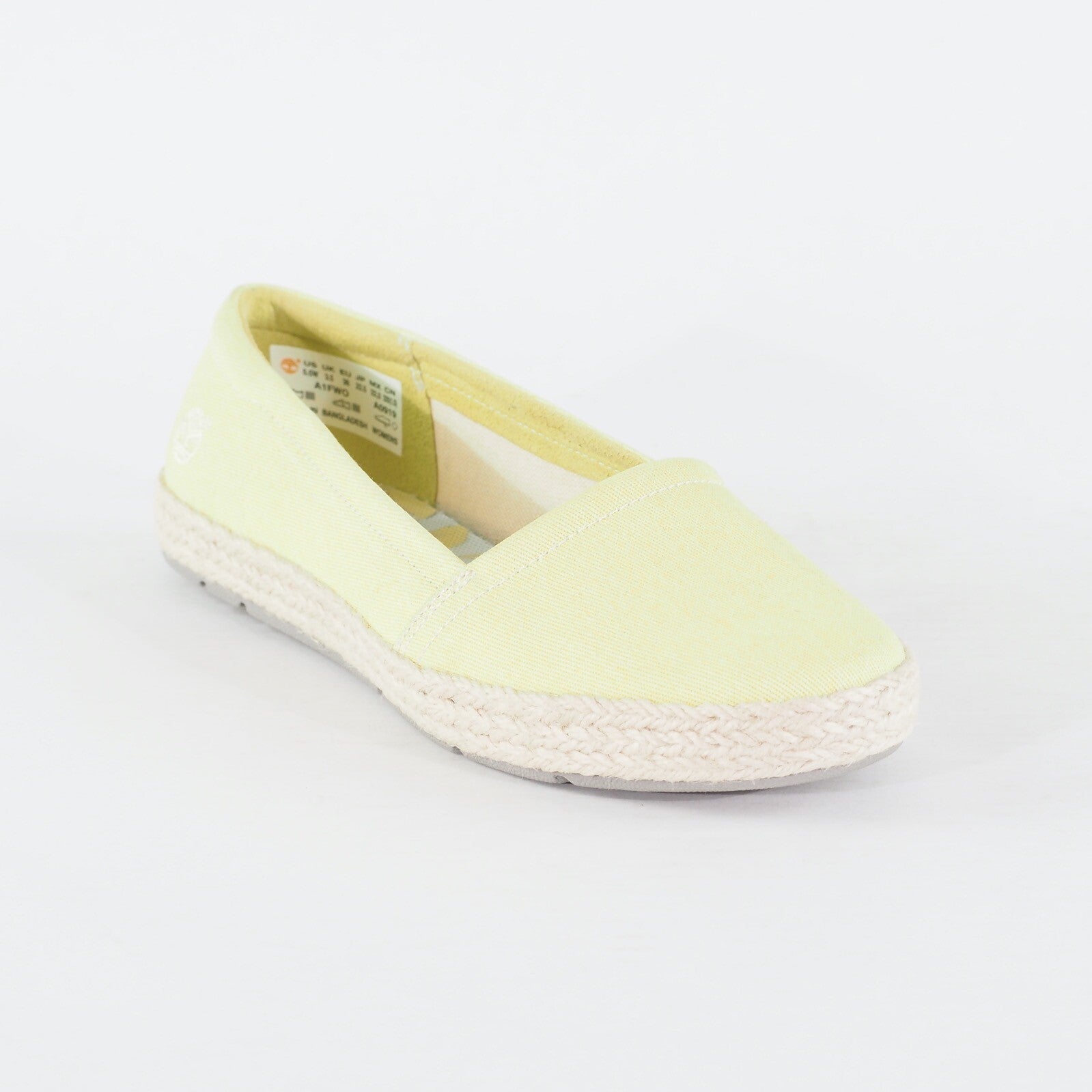 Womens Timberland Casco Bay A1FWO Lemonade Yellow Canvas Slip On Casual Shoes