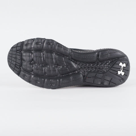 Womens Under Armour Charged Surge 3 Black Mesh Running Lace Up Sports Trainers