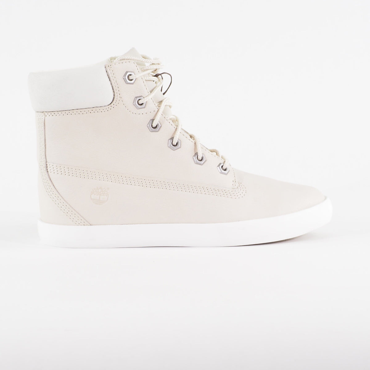 Womens Timberland Bratteboro 6 Inch A18AX Cream Leather Lace Up Walking Boots