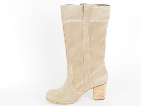 Womens Timberland Hudston Waterproof 28649 Taupe Leather Slip On Boots