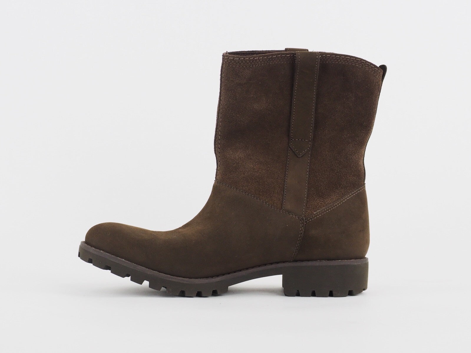 Womens Timberland EK Artus 17641 Brown Leather Pull On Shoes Casual Winter Boots