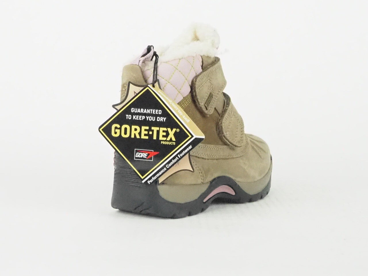 Boys Timberland Mallard GTX Hook And Loop 33783 Beige Pink Boots