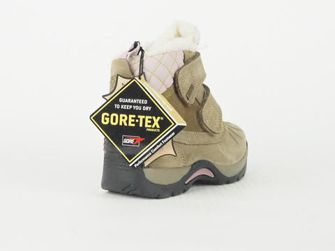 Boys Timberland Mallard GTX Hook And Loop 33783 Beige Pink Boots