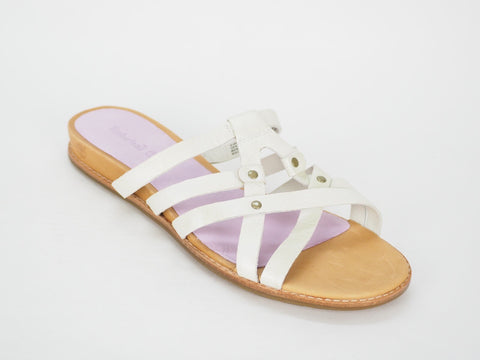 Womens Timberland Knbnk Brds 12677 White Leather Casual Summer Strappy Sliders