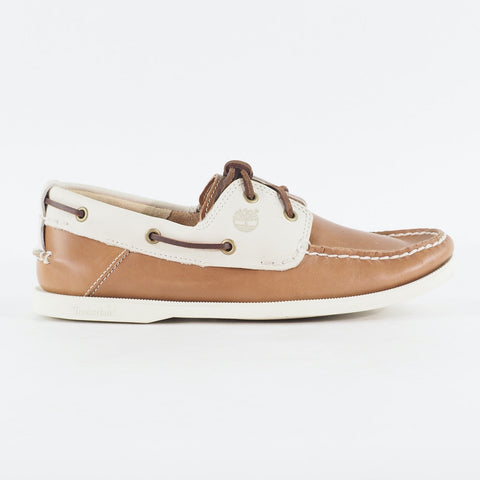 Mens Timberland Heritage 2 Eye Boat A13IC Brown Leather Lace Casual Boat Shoes