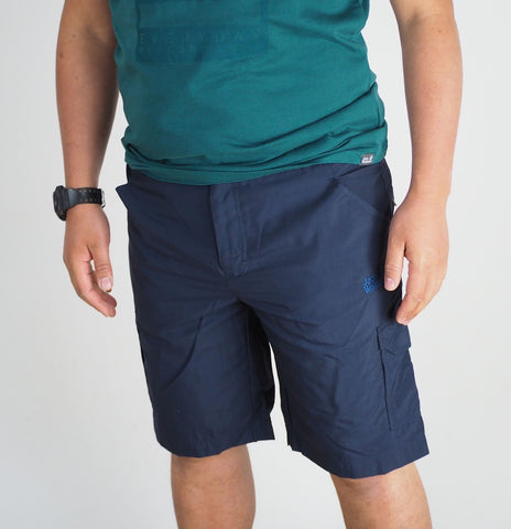 Mens Jack Wolfskin Barrington 5004512 Night Blue Comfort Fit Light Summer Shorts
