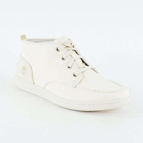 Mens Timberland NM Cup Chukka 6233A Off White Canvas Laced High Top Chukka Boots