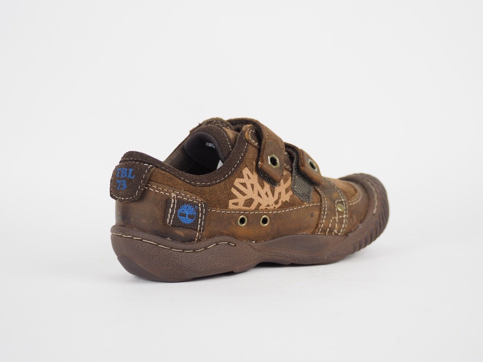 Infants Timberland Crown 31839 Dark Brown Leather 2 Strap Casual Kids Shoes