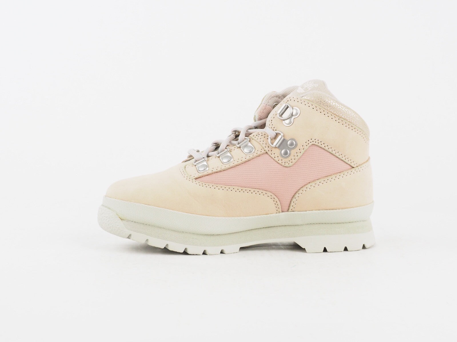 Girls Timberland Euro Hiker A1935 Pink Leather Lace Up Hiking Shoes Chukka Boots