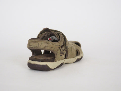 Boys Timberland Oak 1283A Light Brown Leather Casual Summer Shoes Kids Sandals