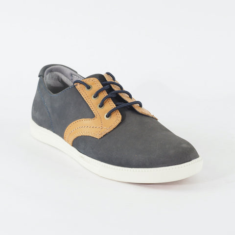 Mens Timberland EK Newmarket Oxford 6531R Navy Leather Lace Low Top Casual Shoes