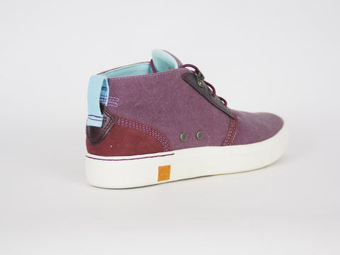 Womens Timberland Beckwith A14MO Purple Leather Casual Side Zip Chukka Boots