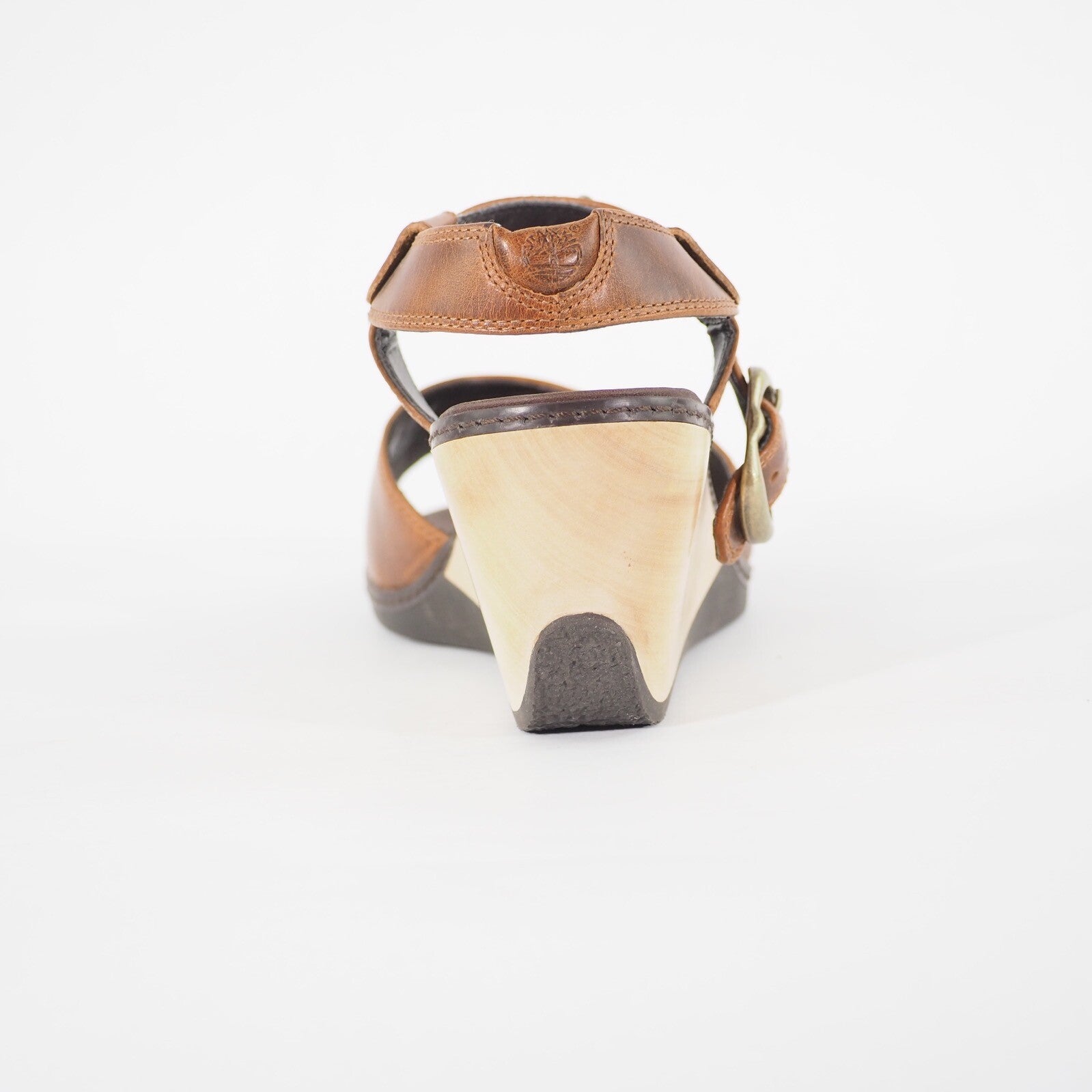 Womens Timberland Lascaux 15675 Brown Leather Open Toe Strap Up Walking Shoes 