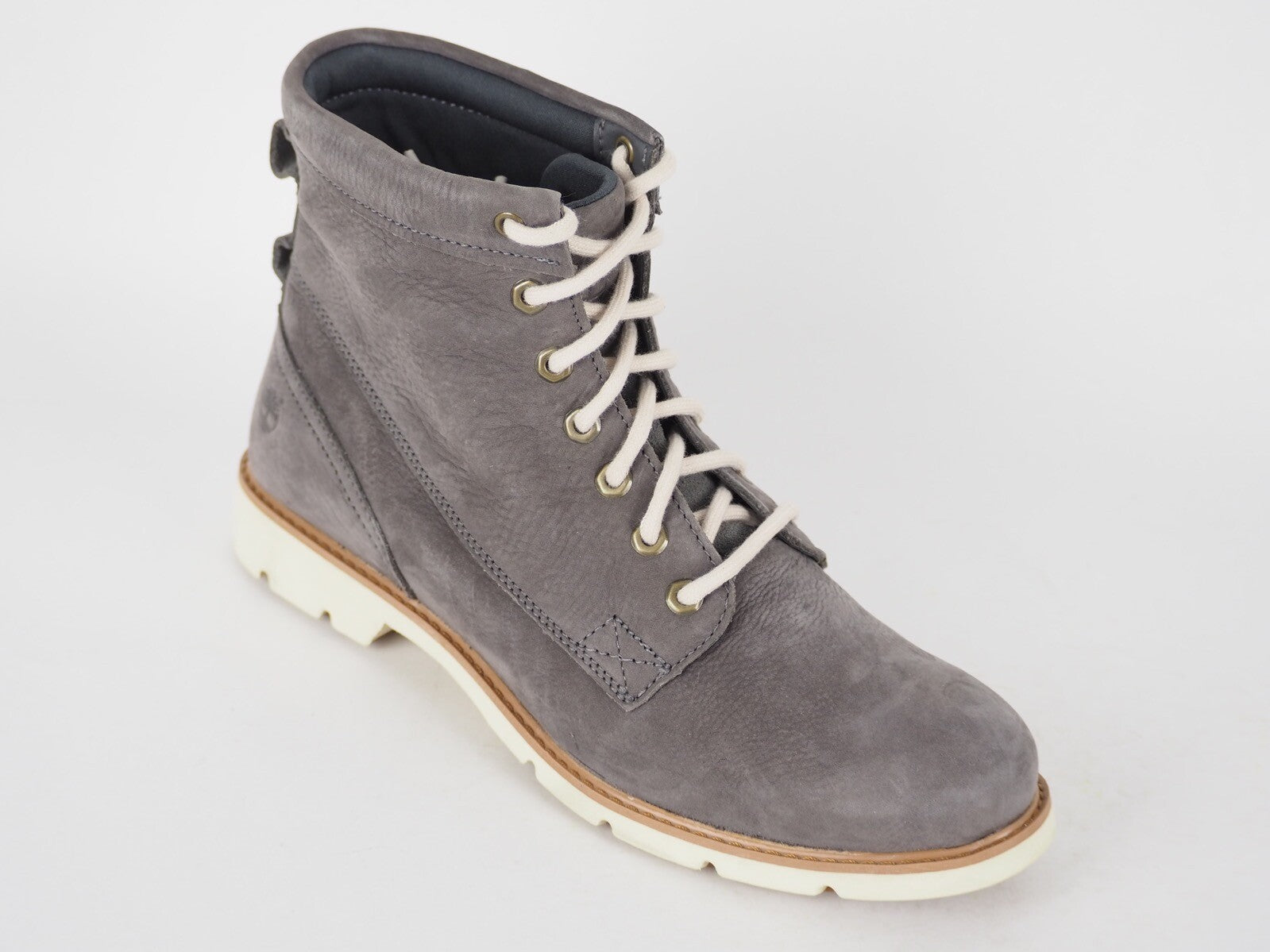 Womens Timberland Bramhall A11K1 Grey Leather Lace Up Casual Warm Chukka Boots