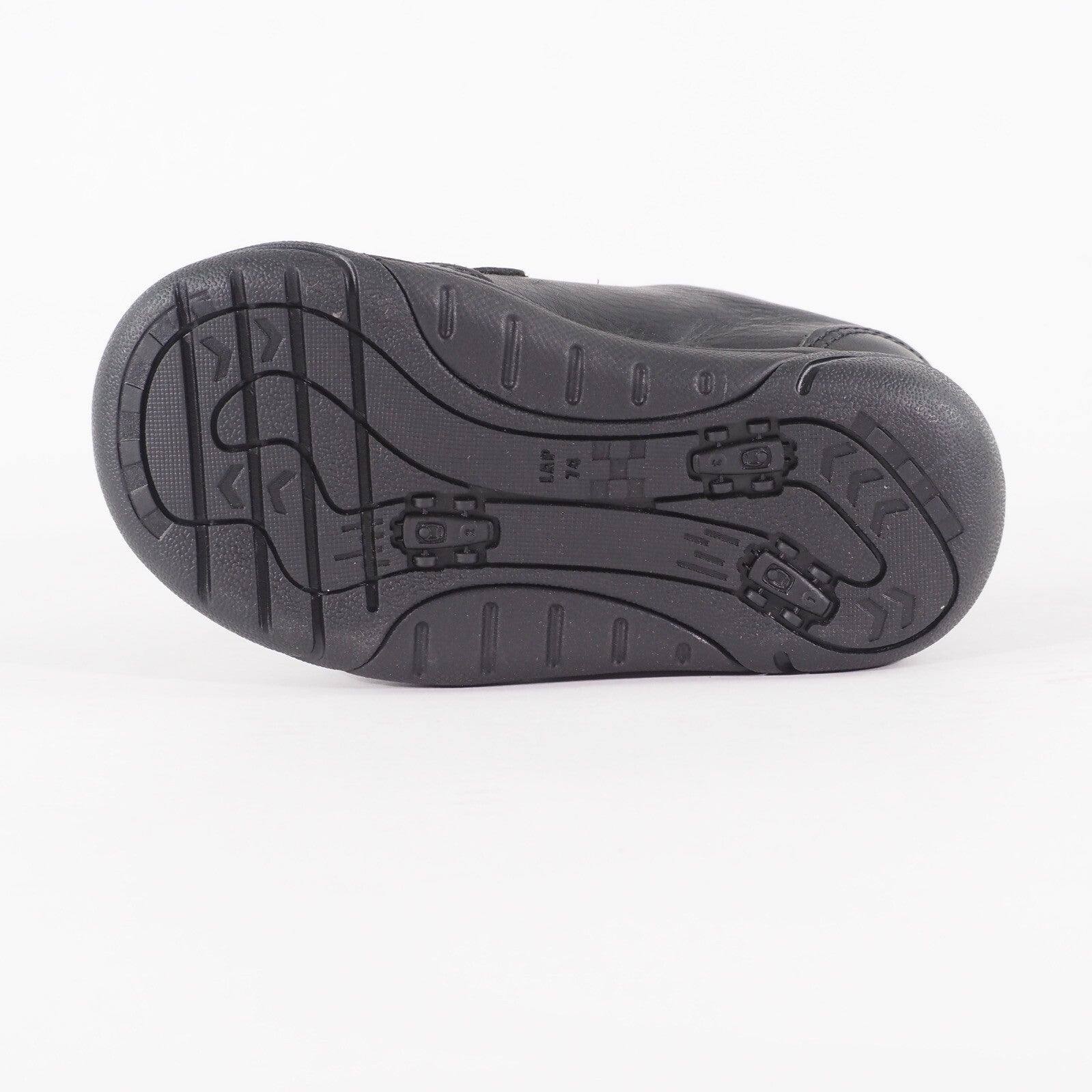 Boys Clarks Lilfolkzoo Pre Black Leather Double Strap School Walking Shoes