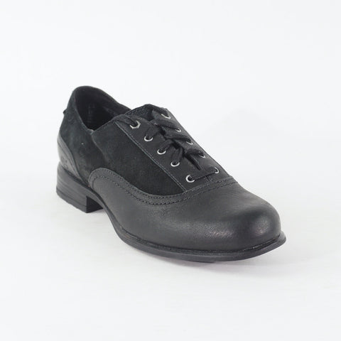 Womens Timberland Wiltshire Oxford 25699 Black Leather Lace Low Top Formal Shoes