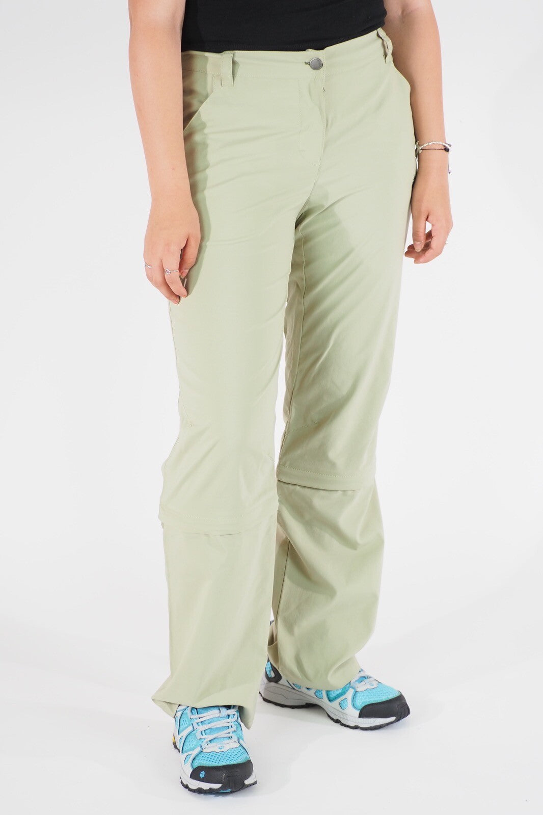 Womens Jack Wolfskin 5007741 Moss Green Windproof Comfort Fit Hiking Trousers