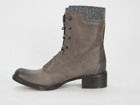 Womens Timberland Whittemore A12IY Grey Leather Lace Up Tall Waterproof Boots