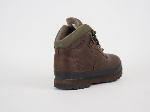 Infants Timberland Euro Hiker 95855 Dark Brown Leather Lace Up Baby Hiking Shoes