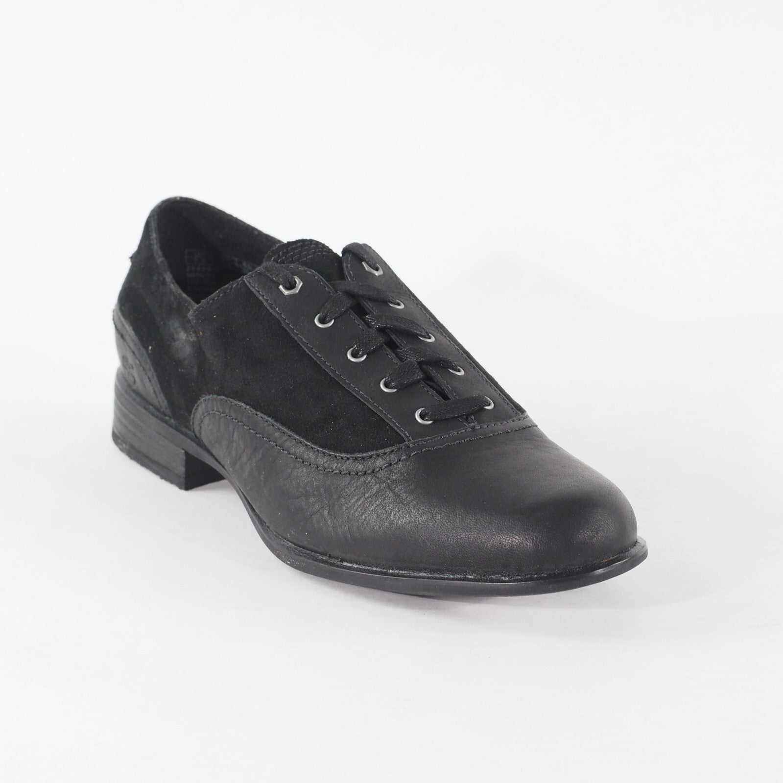 Womens Timberland Wiltshire Ox 25699 Black Leather Lace Up Low Top Formal Shoes