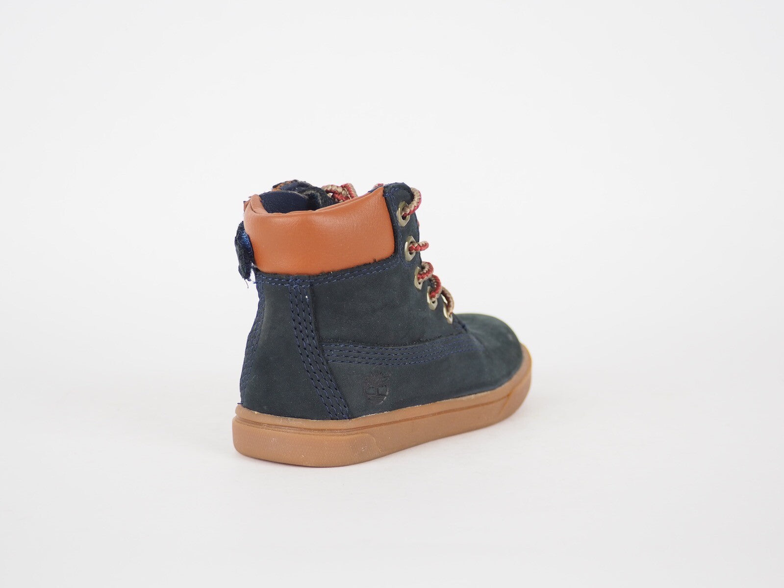 Infants Timberland Groveton 6 In A163P Blue Nubuck Leather Side Zip Laced Boots