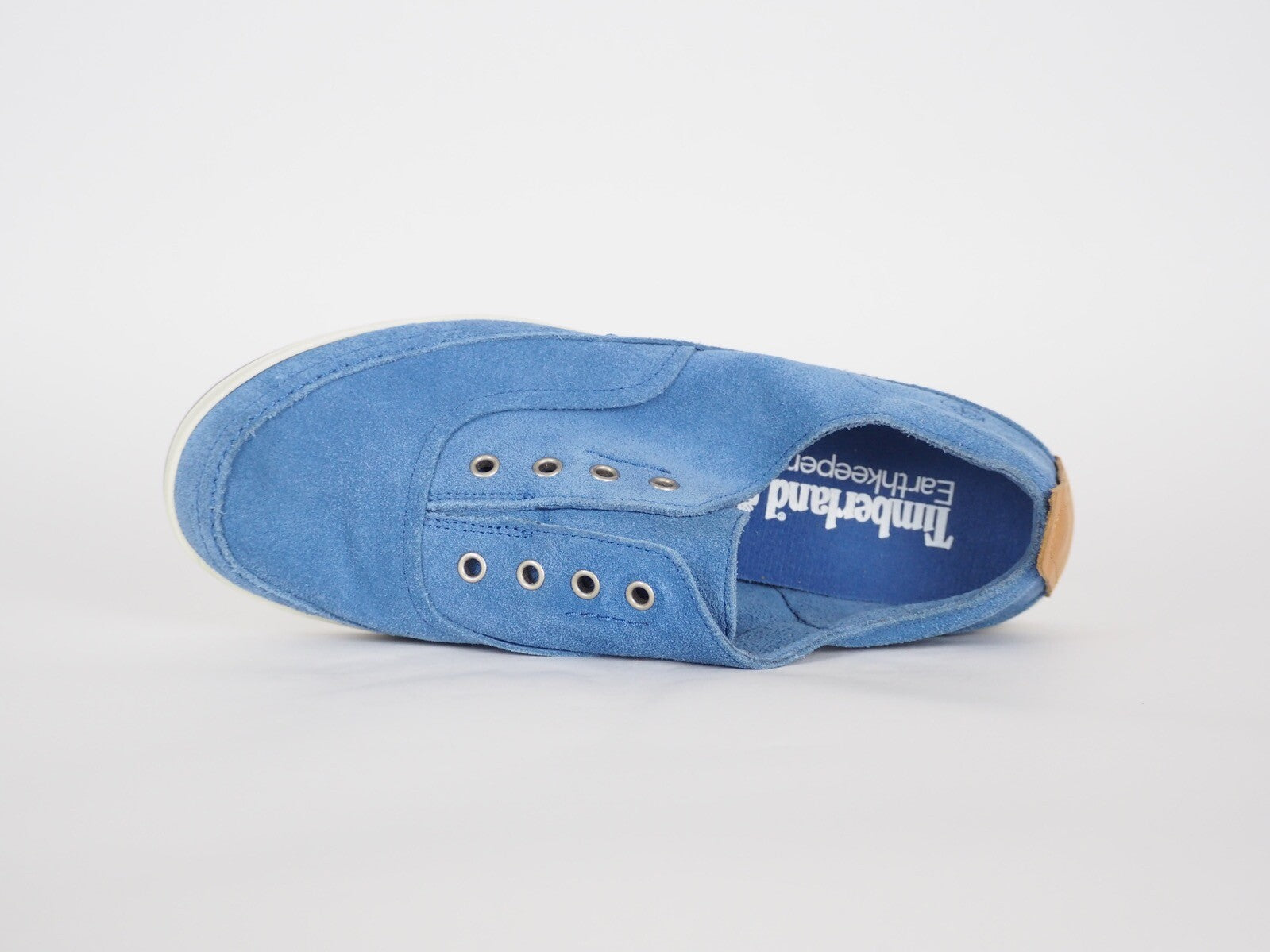 Womens Timberland EK Casco Bay 8429B Blue Leather Laceless Trainers Casual Shoes