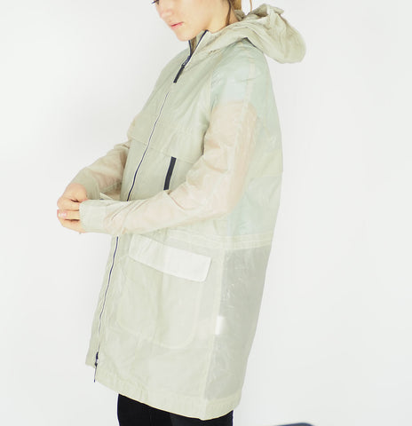 Womens Jack Wolfskin Tecnic 1305541 Dusty Grey Zip Up Windproof Hooded Parka