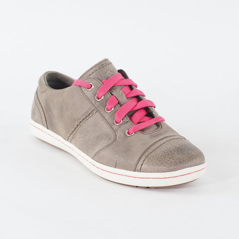 Womens Timberland EK Northport Ox 8037A Medium Grey Leather Lace Up Casual Shoes